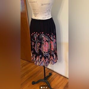 Black Paisley Skirt